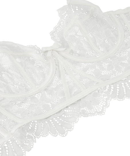 Soutien-gorge non-rembourré à armatures préformé longline Jamie, Blanc