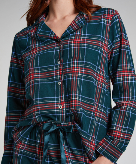 Pyjamaset Flannel, Grün