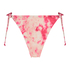 Bas de bikini jambes hautes Tie Dye, Rose