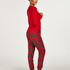Tall Pyjamahose aus Flanell, Rot
