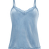 Camisole velours Dentelle, Bleu