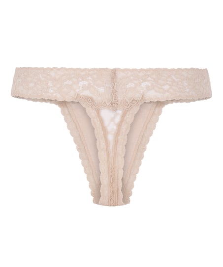 Extra Tief sitzender String Madison, Beige