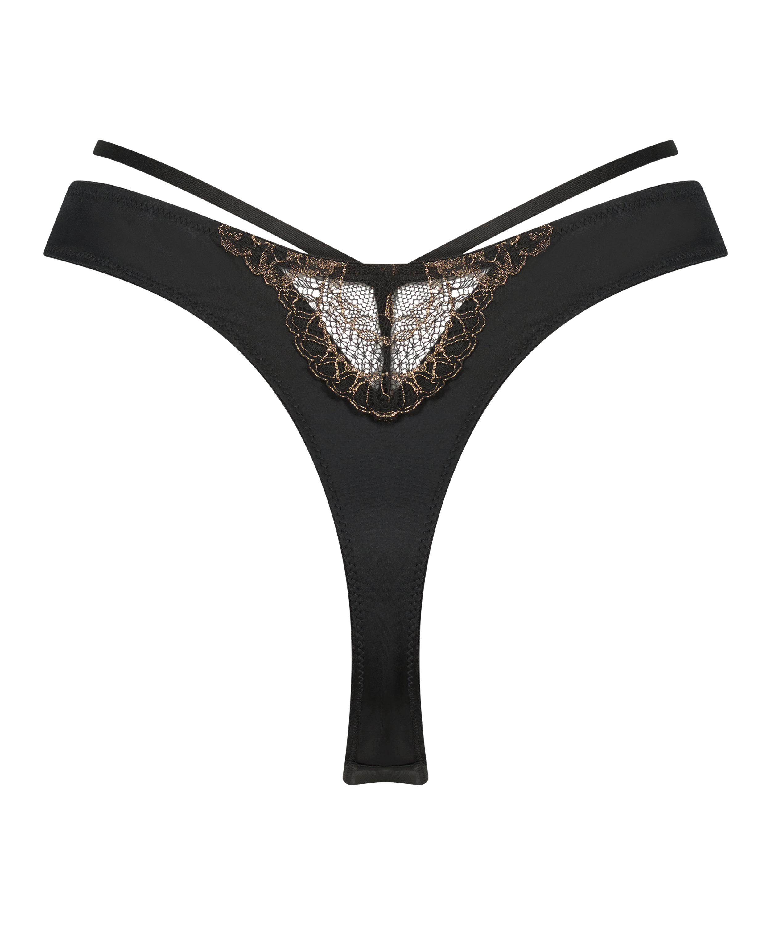 String mit hohem Beinausschnitt Lexi, Schwarz, main