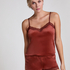 Camisole velours Dentelle, Marron