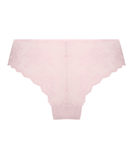 Slip brésilien Invisible Lace Back, Rose