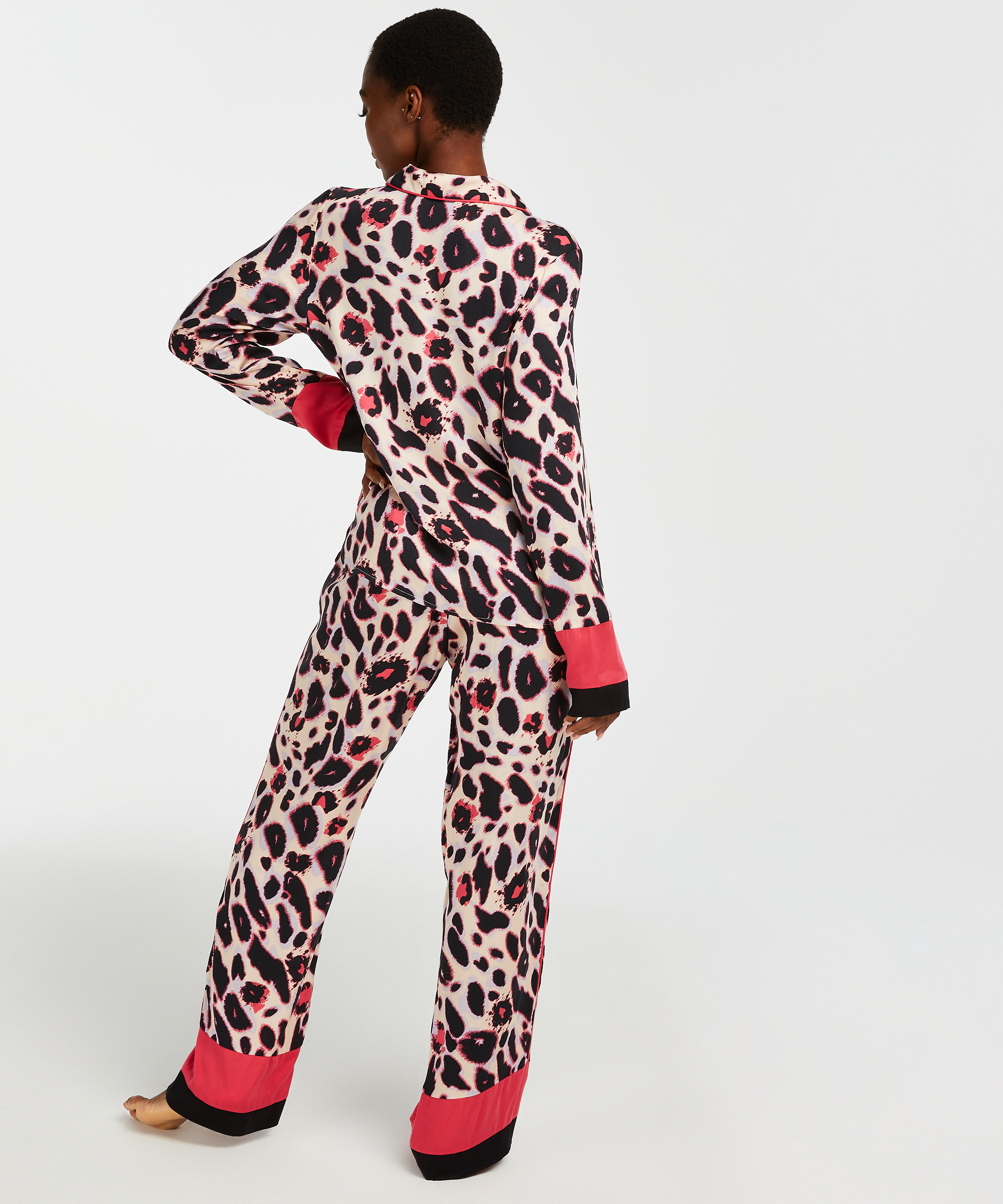 Veste de pyjama manches longues Duckie, Rose, main