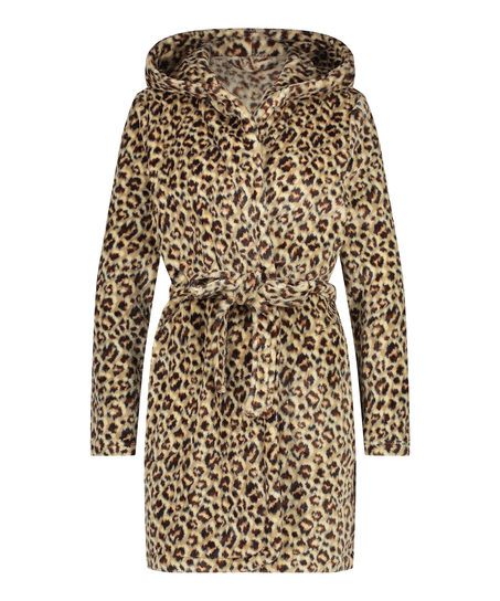 Bademantel Fleece, Beige