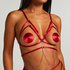 Bralette Chain Top, Rot