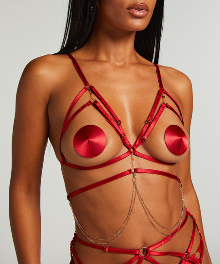 Bralette Chain Top, Rot