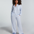 Pyjamahose Baumwolle, Blau