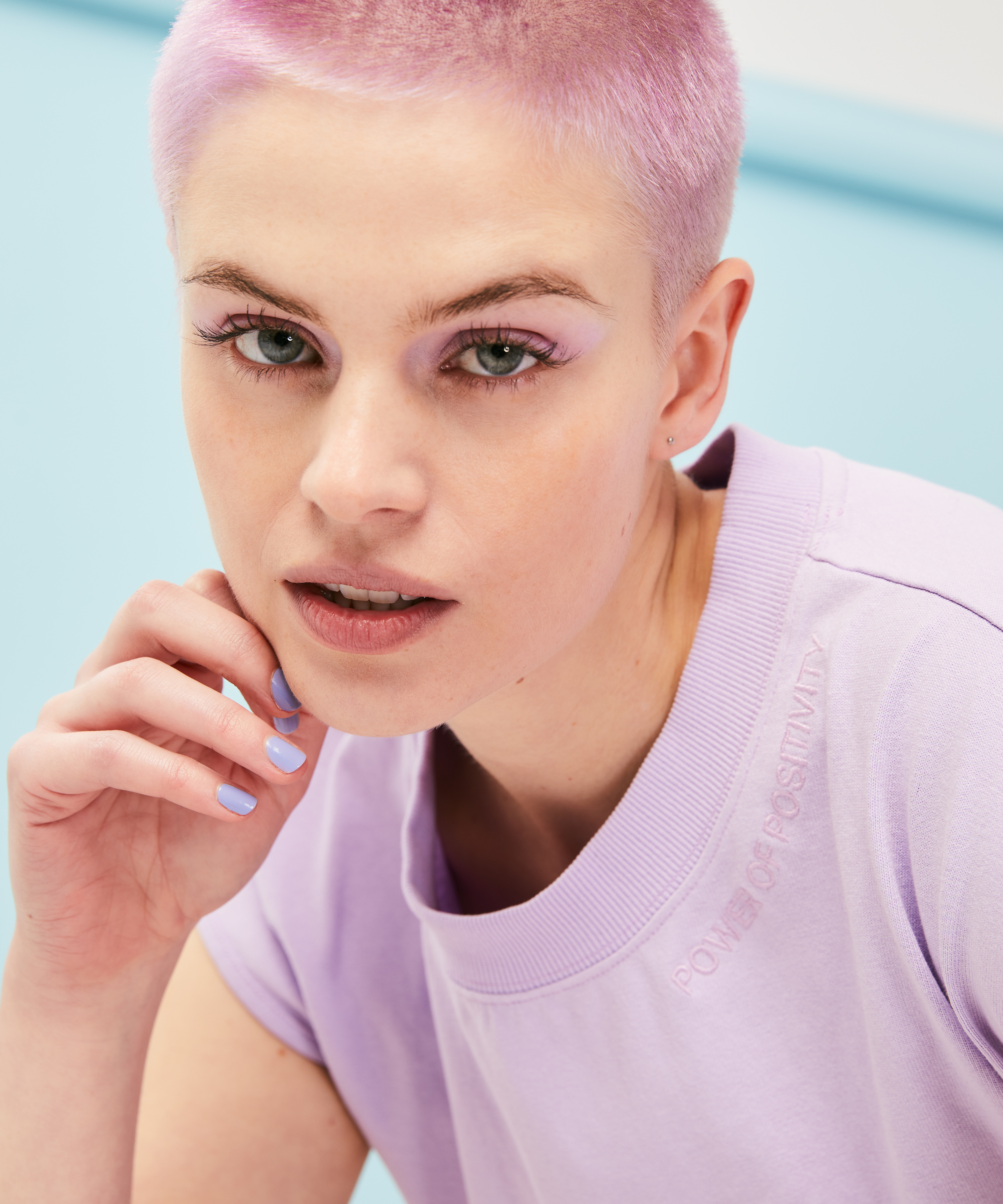 T-Shirt Spill The Tea, Blau, main