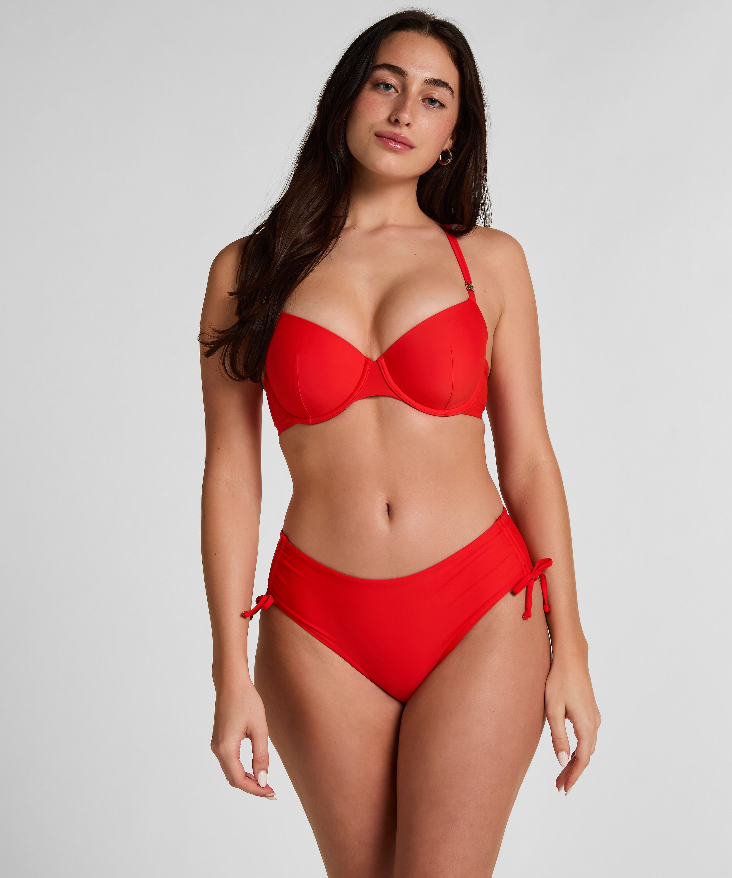 Midi Bikini Bottom Luxe, Rot