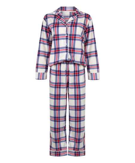 Pyjamaset Polarfleece, Weiß