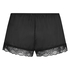 Short de pyjama Satin, Noir