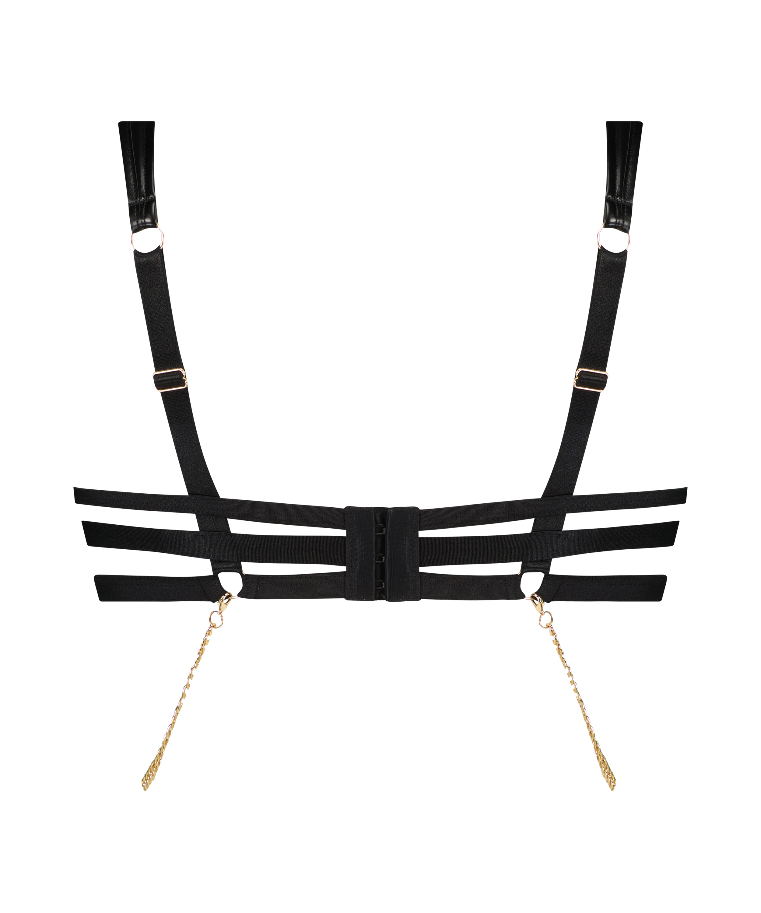 Unwattierter Bügel-BH Dominatrix, Schwarz, main