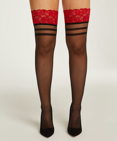 Bas autofixants 30 deniers Valentina, Rouge