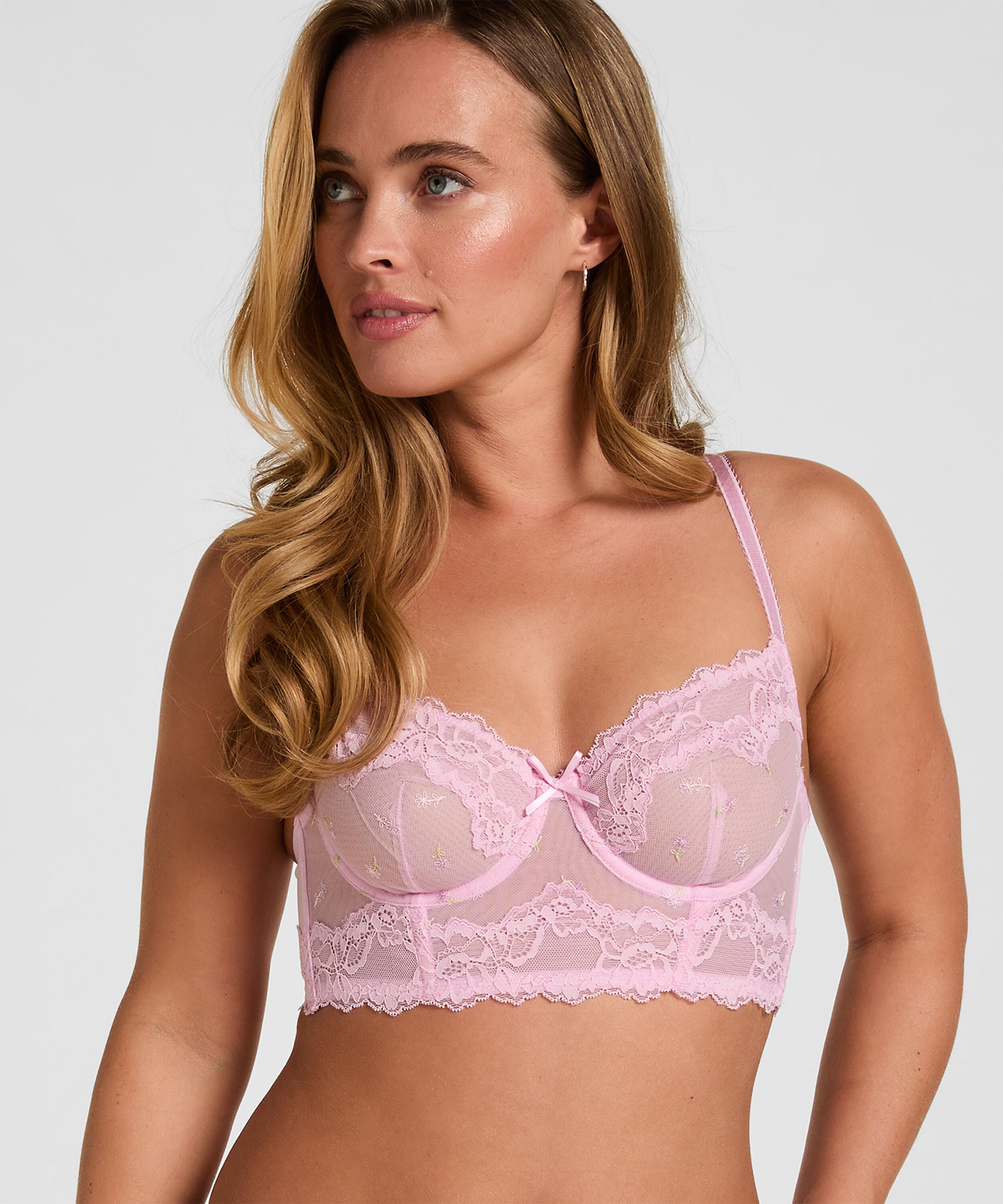 Longline-BH mit Bügel ohne Polsterung Camellia, Rose Longline-BH mit Bügel ohne Polsterung Camellia, Rose