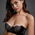 Soutien-gorge &agrave; armatures pr&eacute;form&eacute; sans bretelles Elsa, Noir