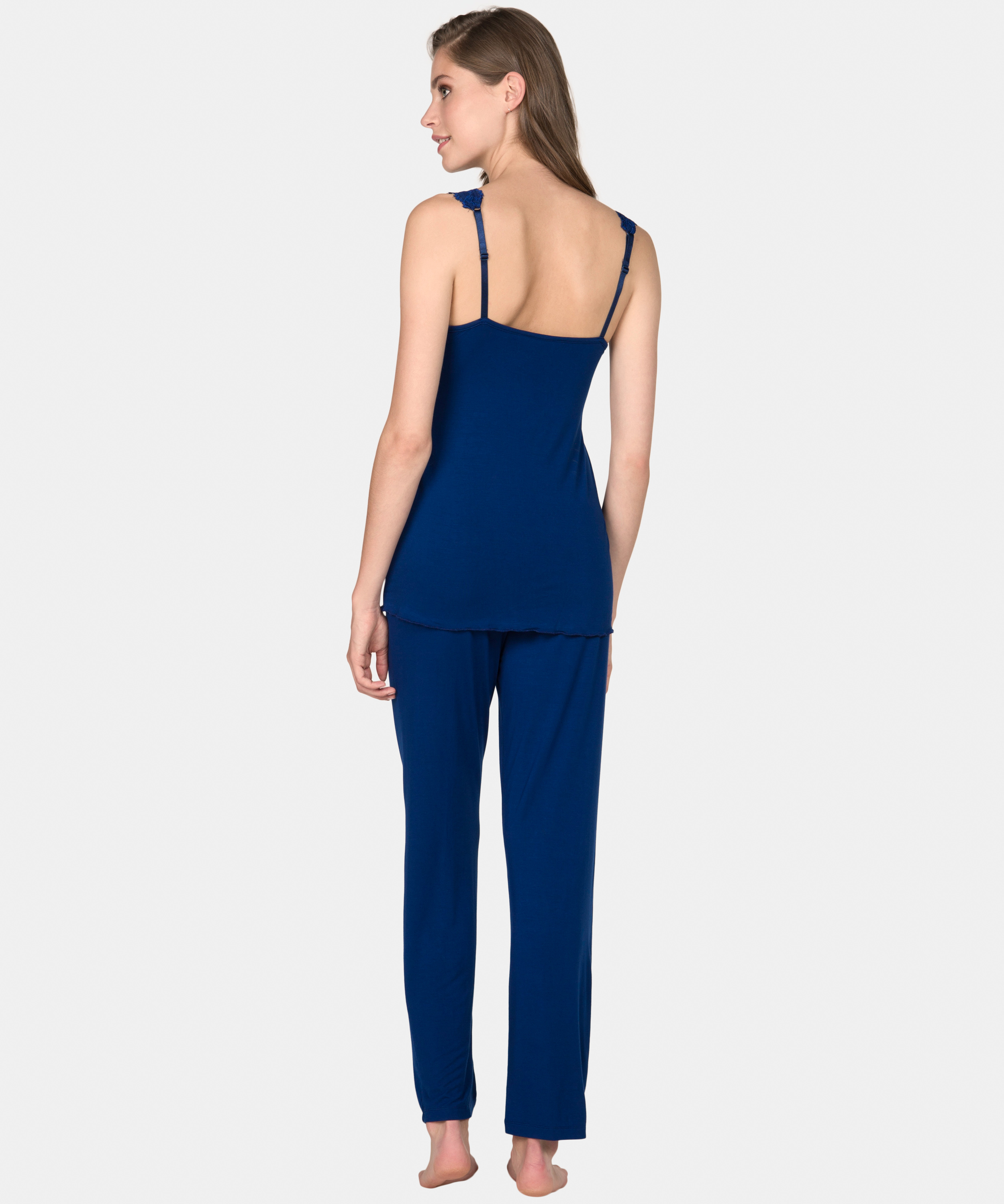 Pyjamaset Modal lace, Bleu, main
