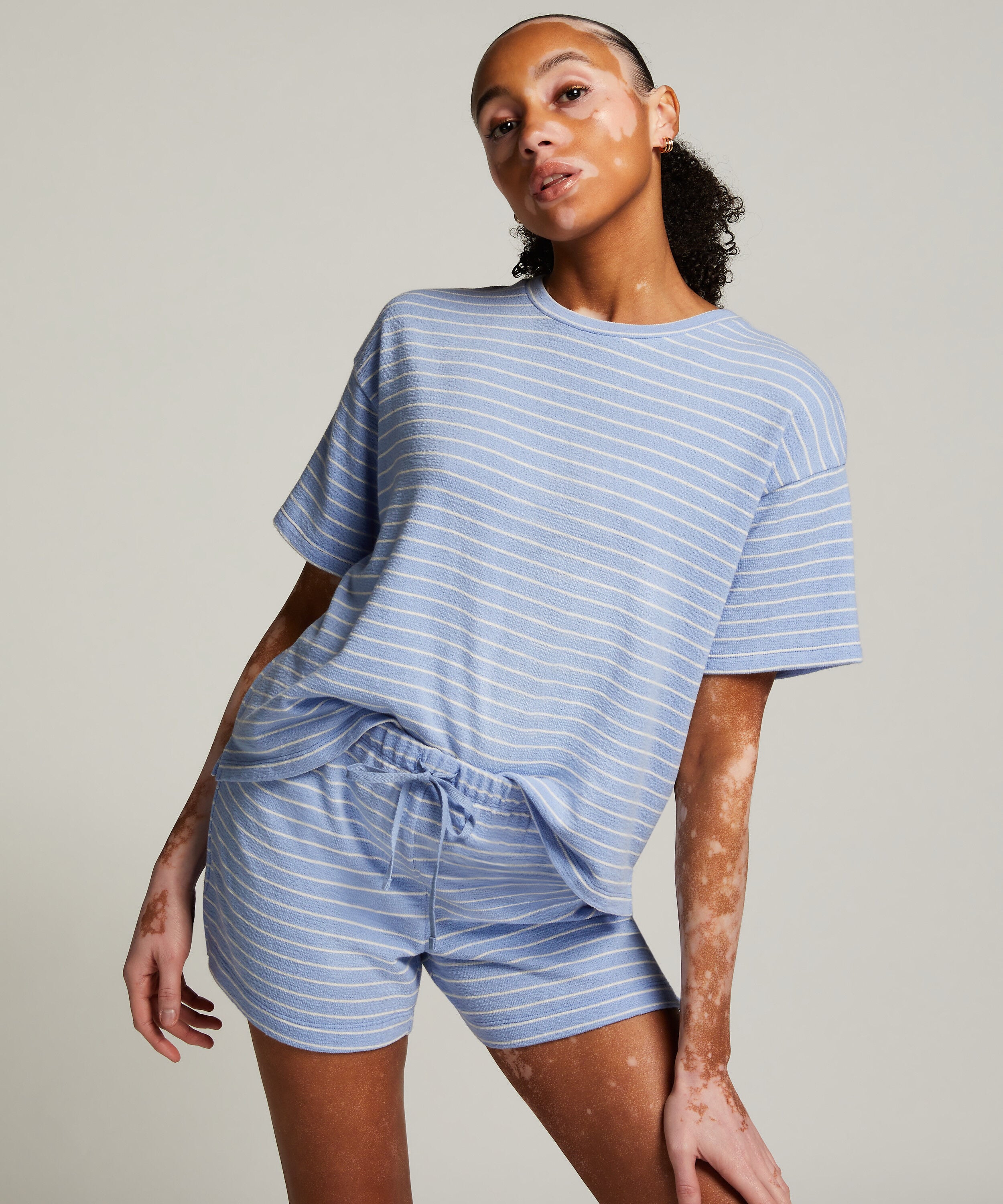 Short Coton, Bleu