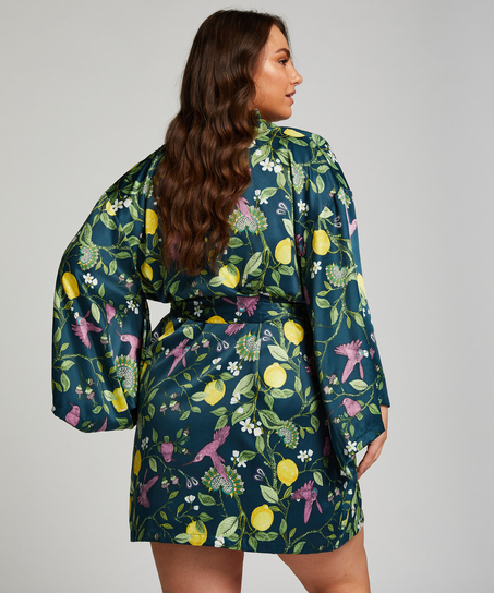 Kimono Satin, Bleu