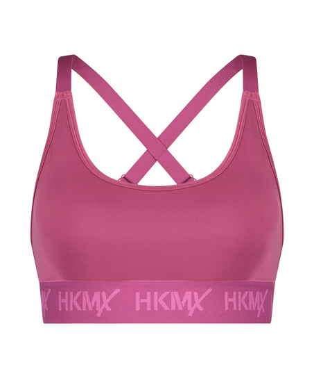HKMX Soutien-gorge de sport The Crop Logo Level 1, Rose