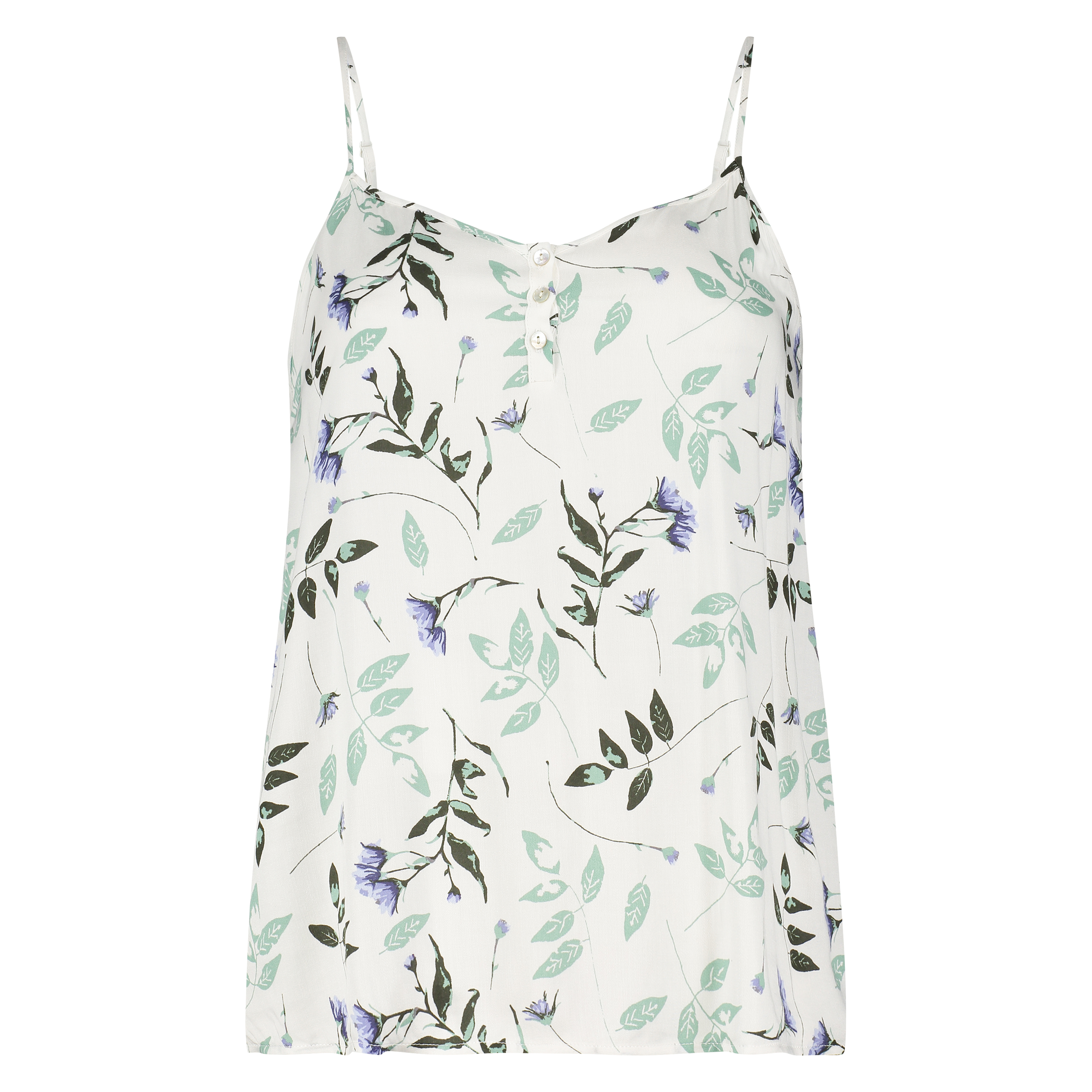 Camisole pressed feuilles, Blanc, main