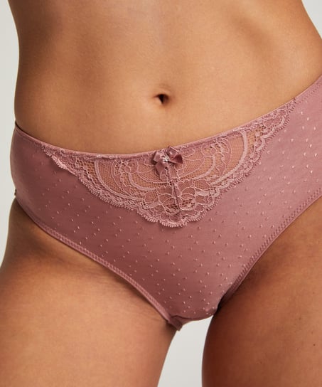 Slip taille haute Sophie, Rose