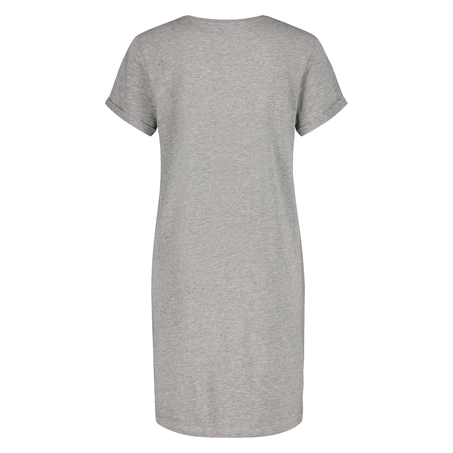 Chemise de nuit à encolure arrondie, Gris