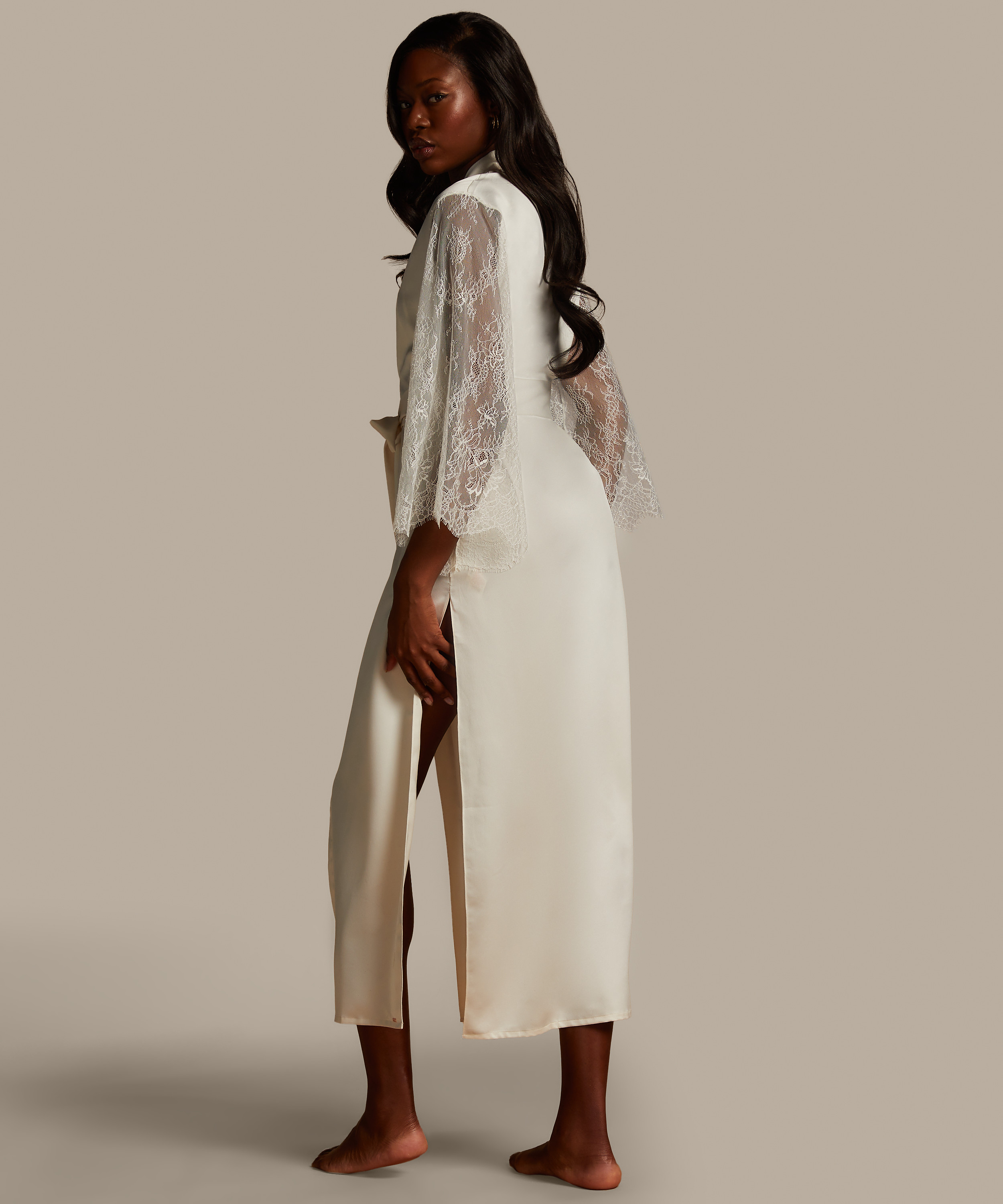 Kimono Camille, Blanc, main