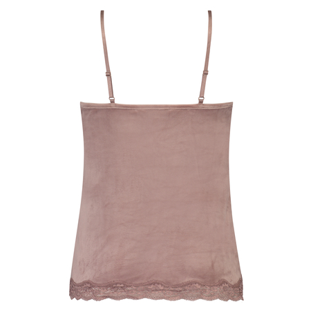 Cami Top Velours Lace, Rose