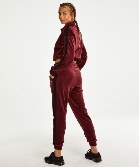 Pantalon de sport Velours HKMX, Rouge
