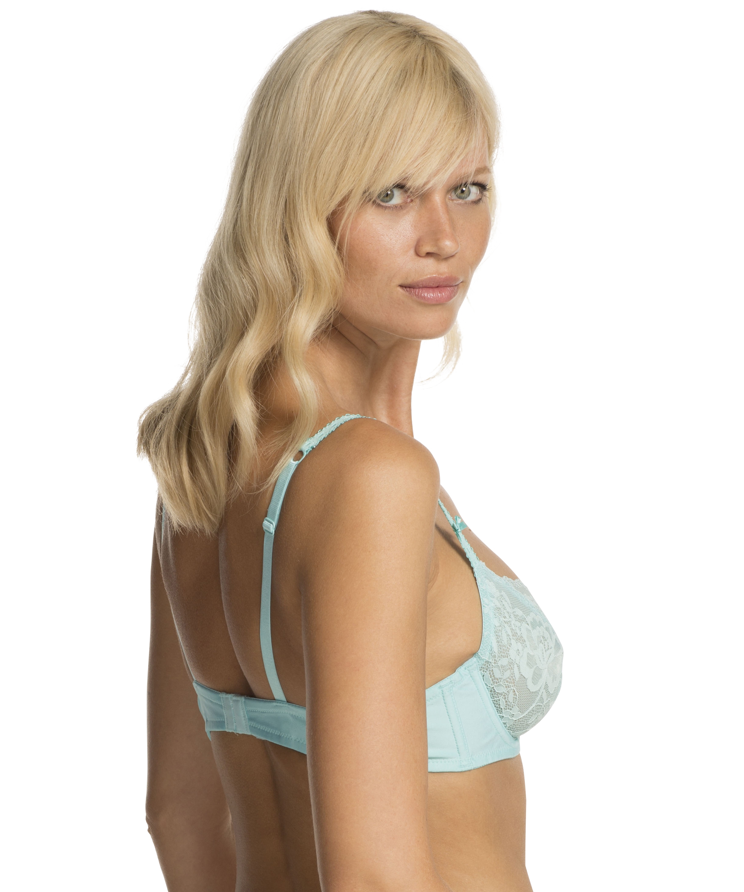 Soutien-gorge à armatures non-préformé Maya, Bleu, main