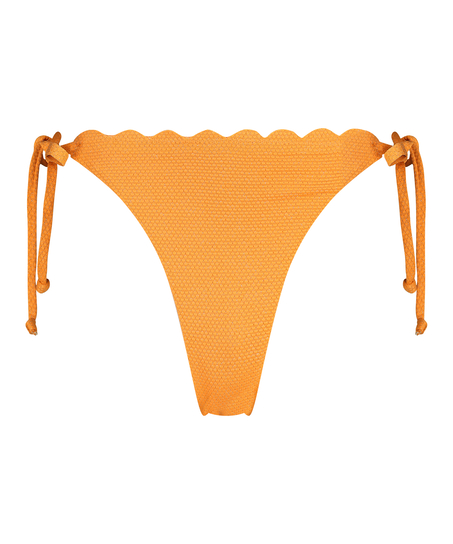 Bikini Slip Cheeky Tanga Scallop Lurex, Orange