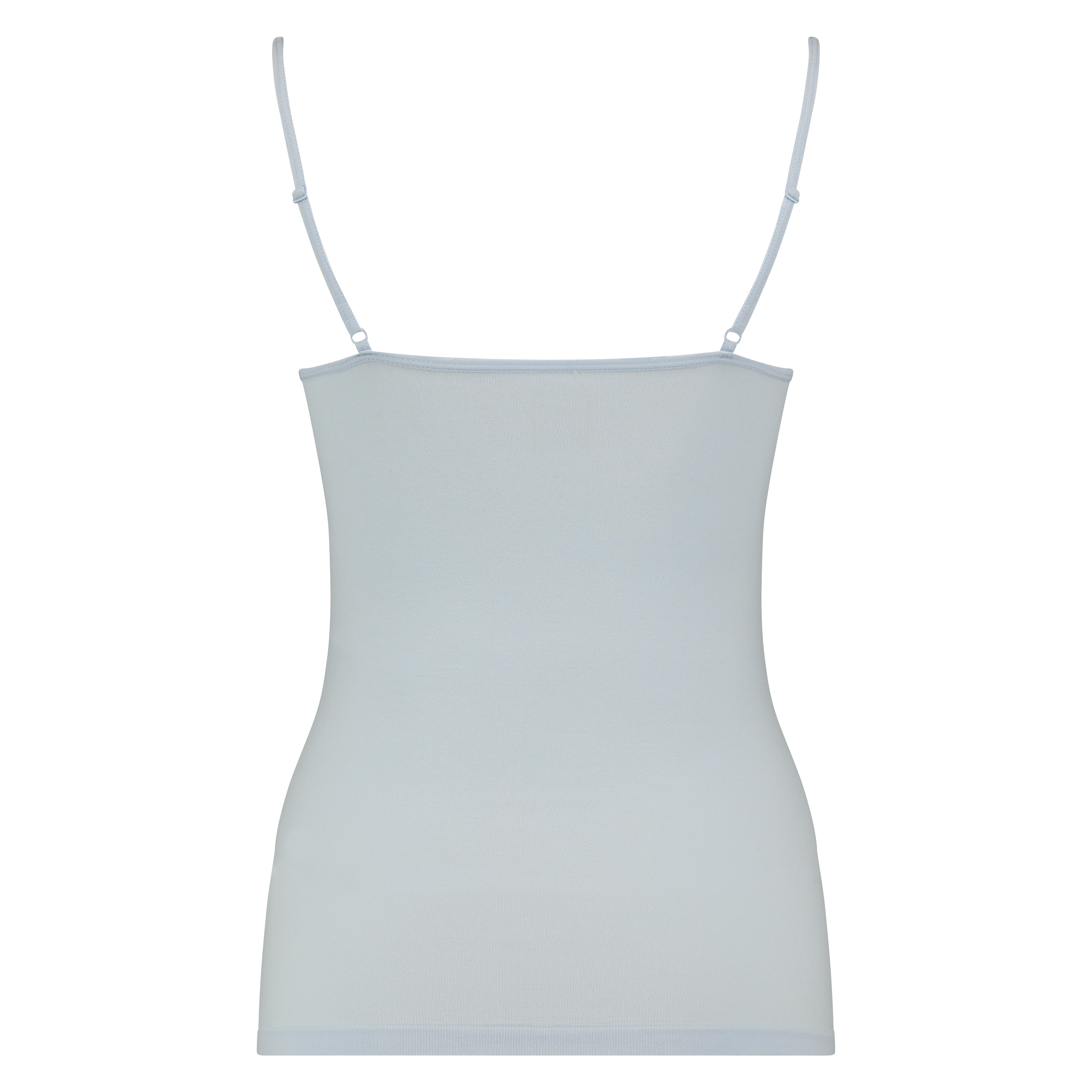 Top &agrave; fines bretelles sans coutures, Bleu, main