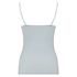 Top &agrave; fines bretelles sans coutures, Bleu