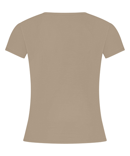 Pyjama-Top Rib Essential, Beige
