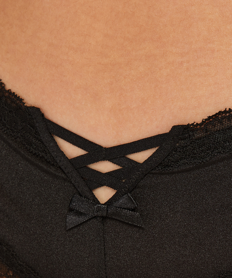 Slip brésilien en forme de V Vixen, Noir