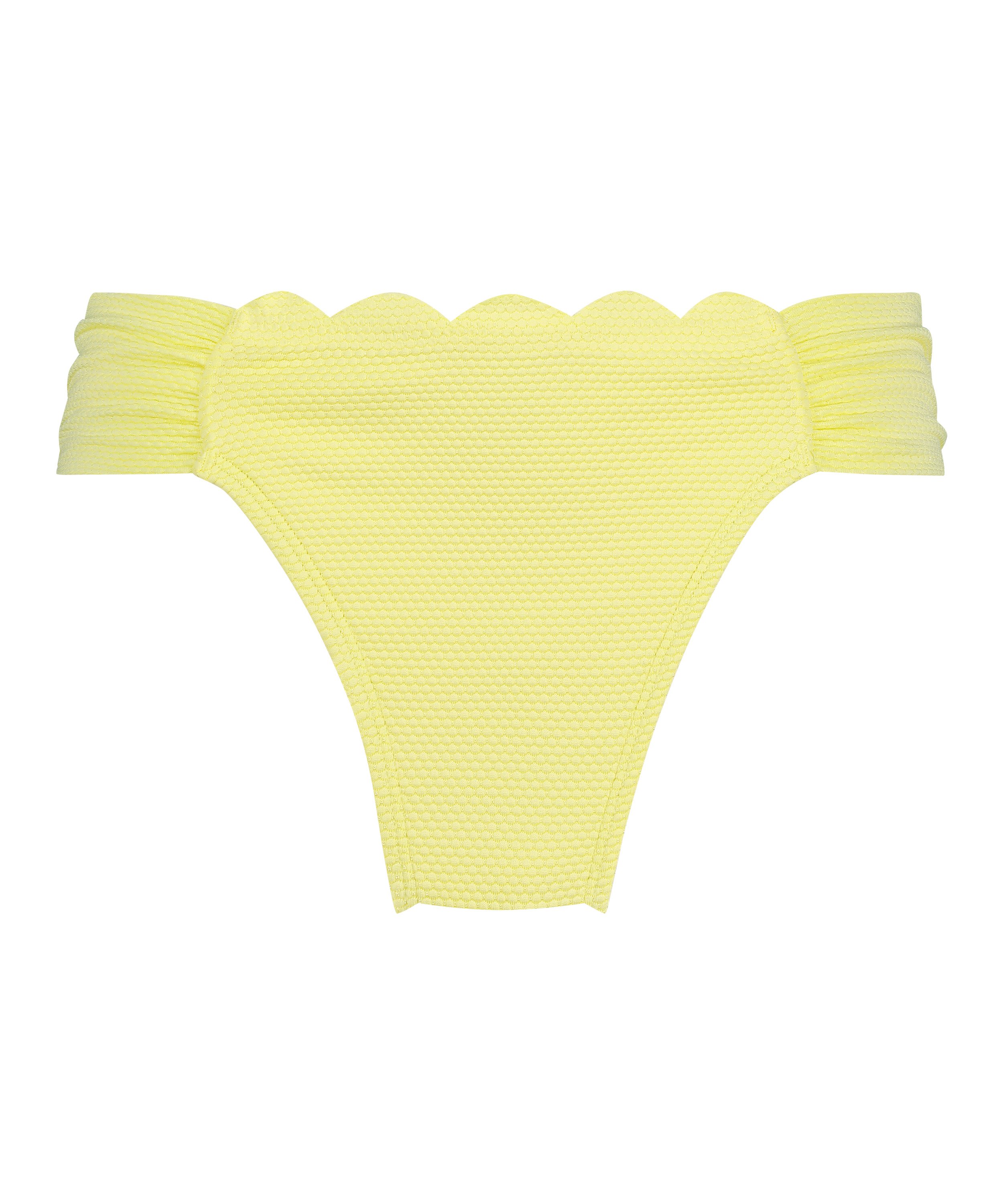 Slip de Bikini Rio Scallop, Jaune, main