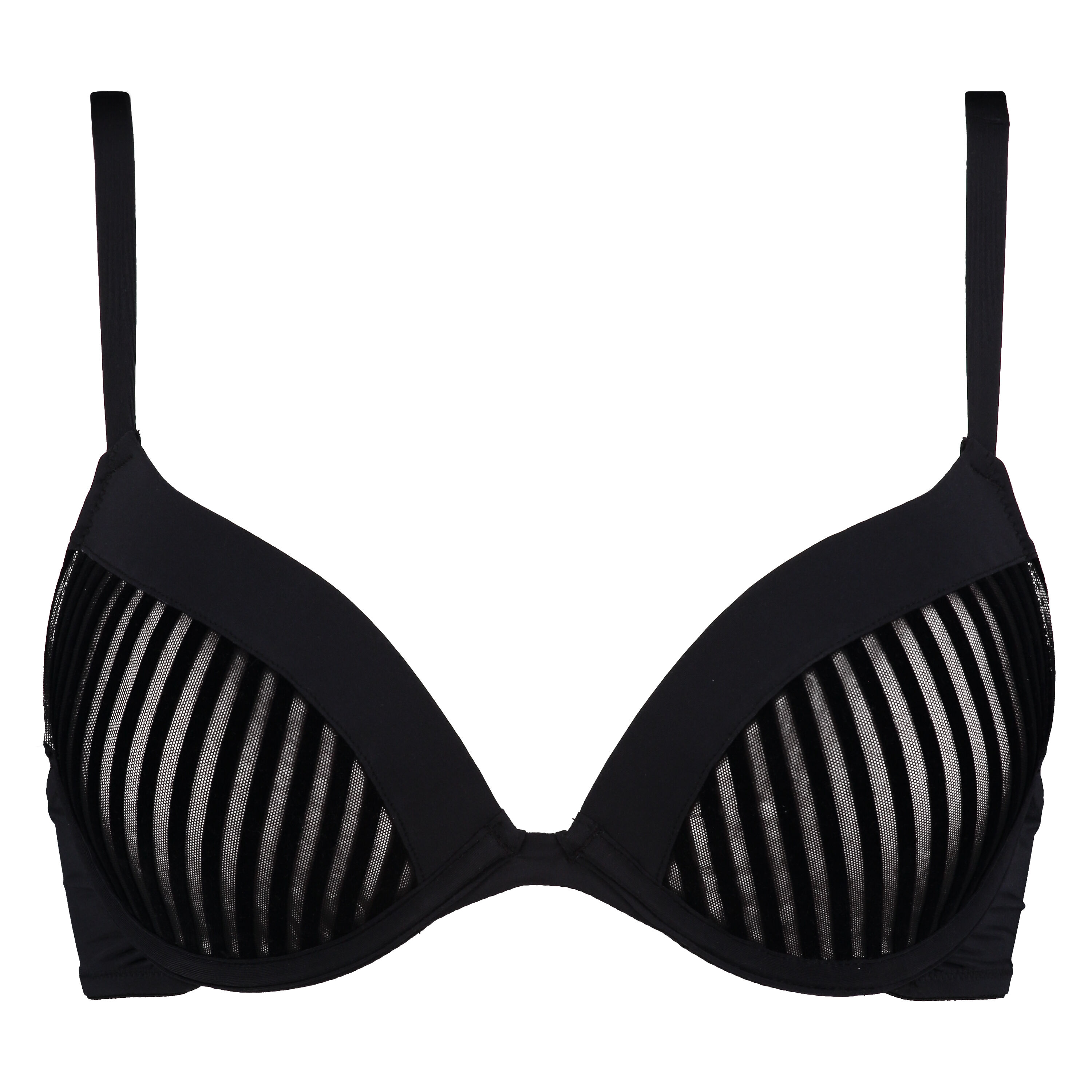 Soutien-gorge &agrave; armatures pr&eacute;form&eacute; push-up Pia, Noir
