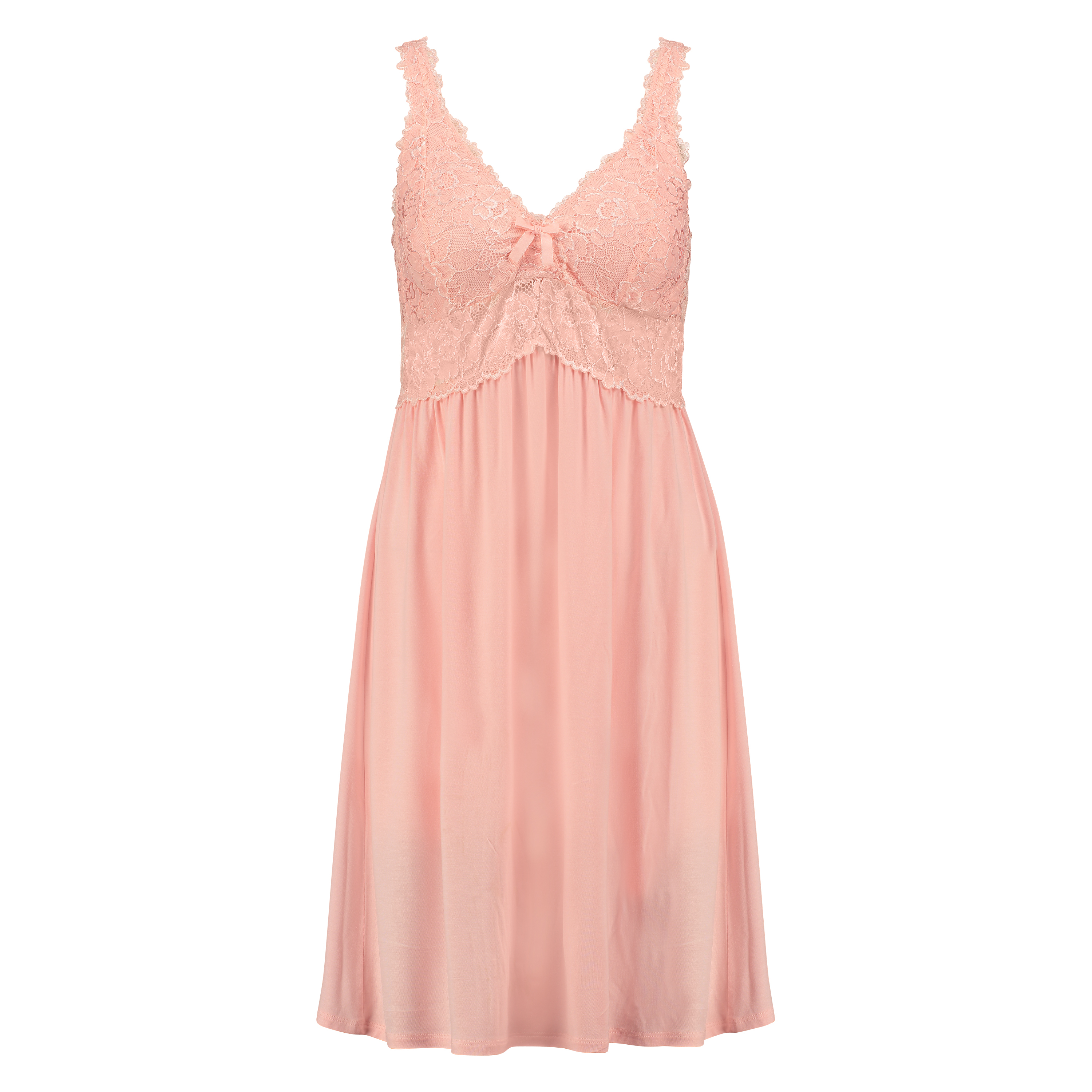 Slipdress Modal Lace mit Spitze, Rose, main