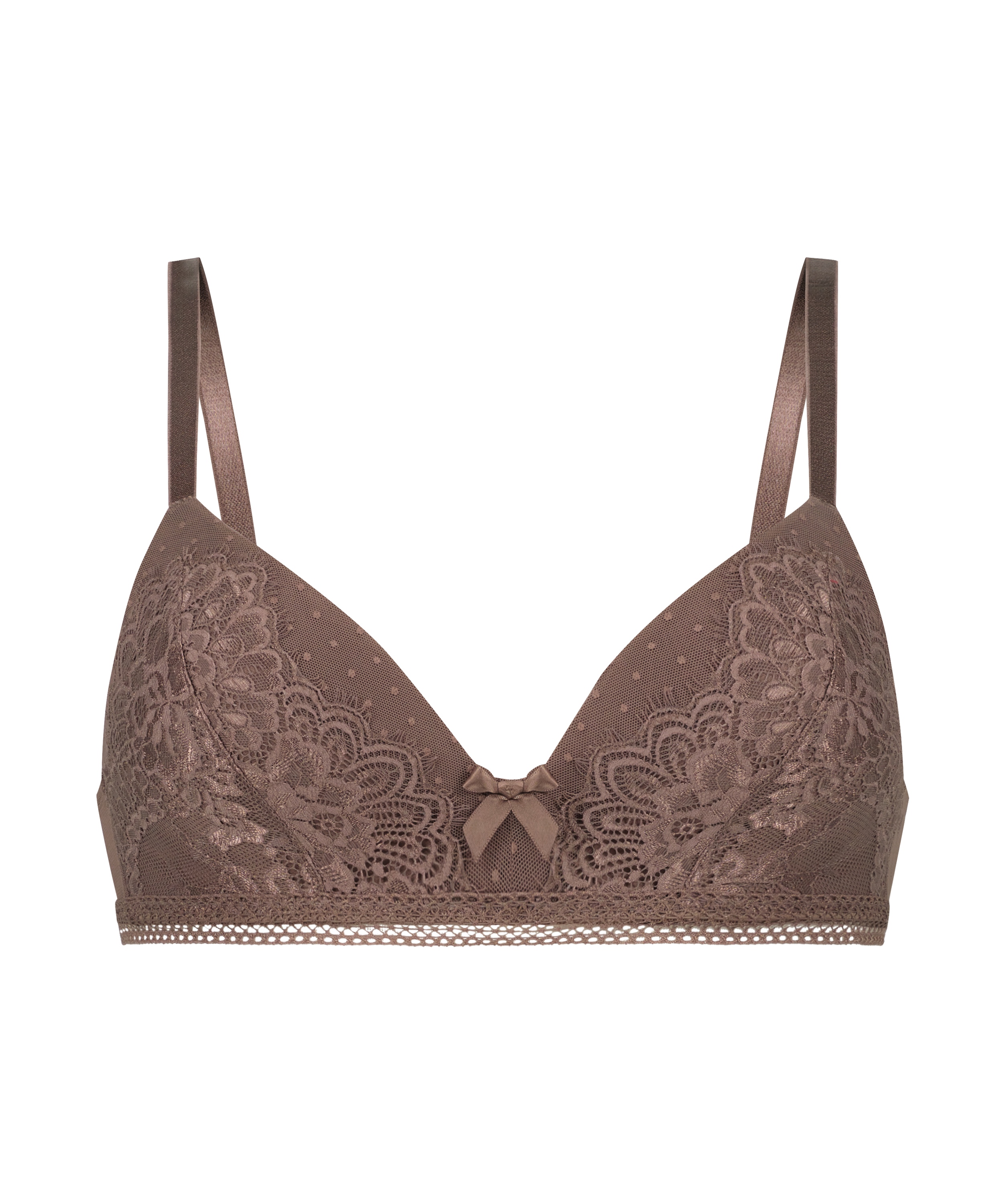 Soutien-gorge préformé sans armature Bessie, Marron, main