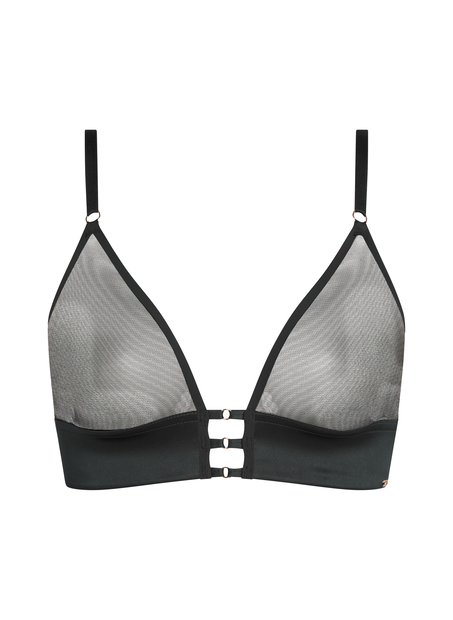 Bralette Mesh Essentials, Schwarz