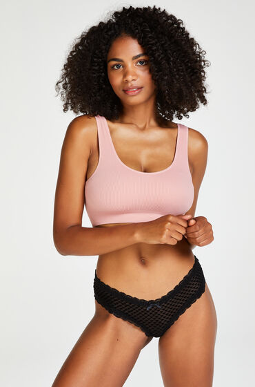 Hunkemöller Slip brésilien en forme de V Noir