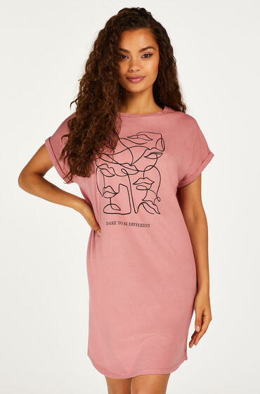 Image of Hunkemöller Nachthemd Rundhals Rose