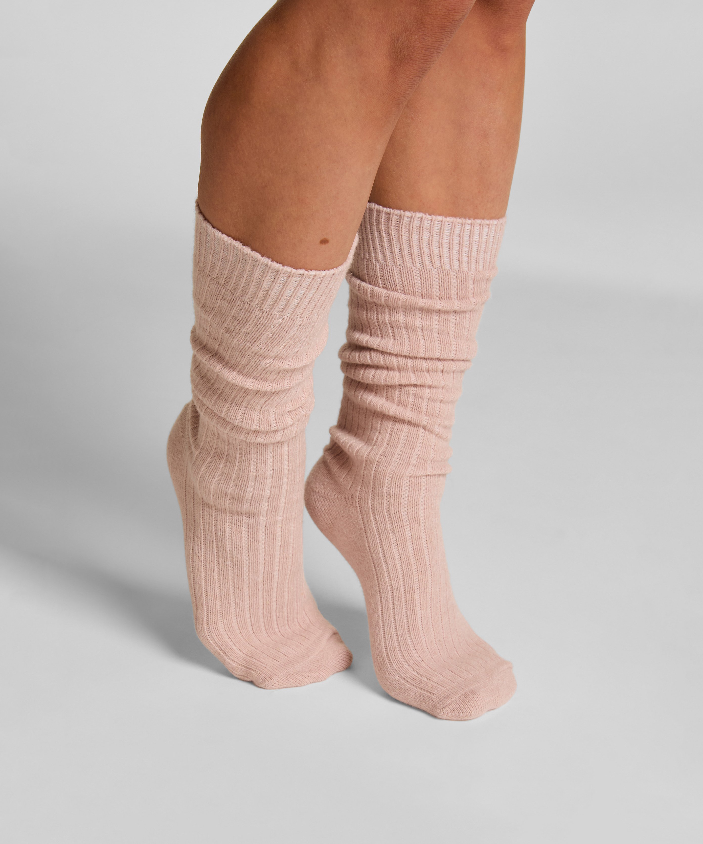 Socken aus Kaschmir-Mix, Rose, main