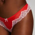Slip brésilien Lace & Shine, Rouge