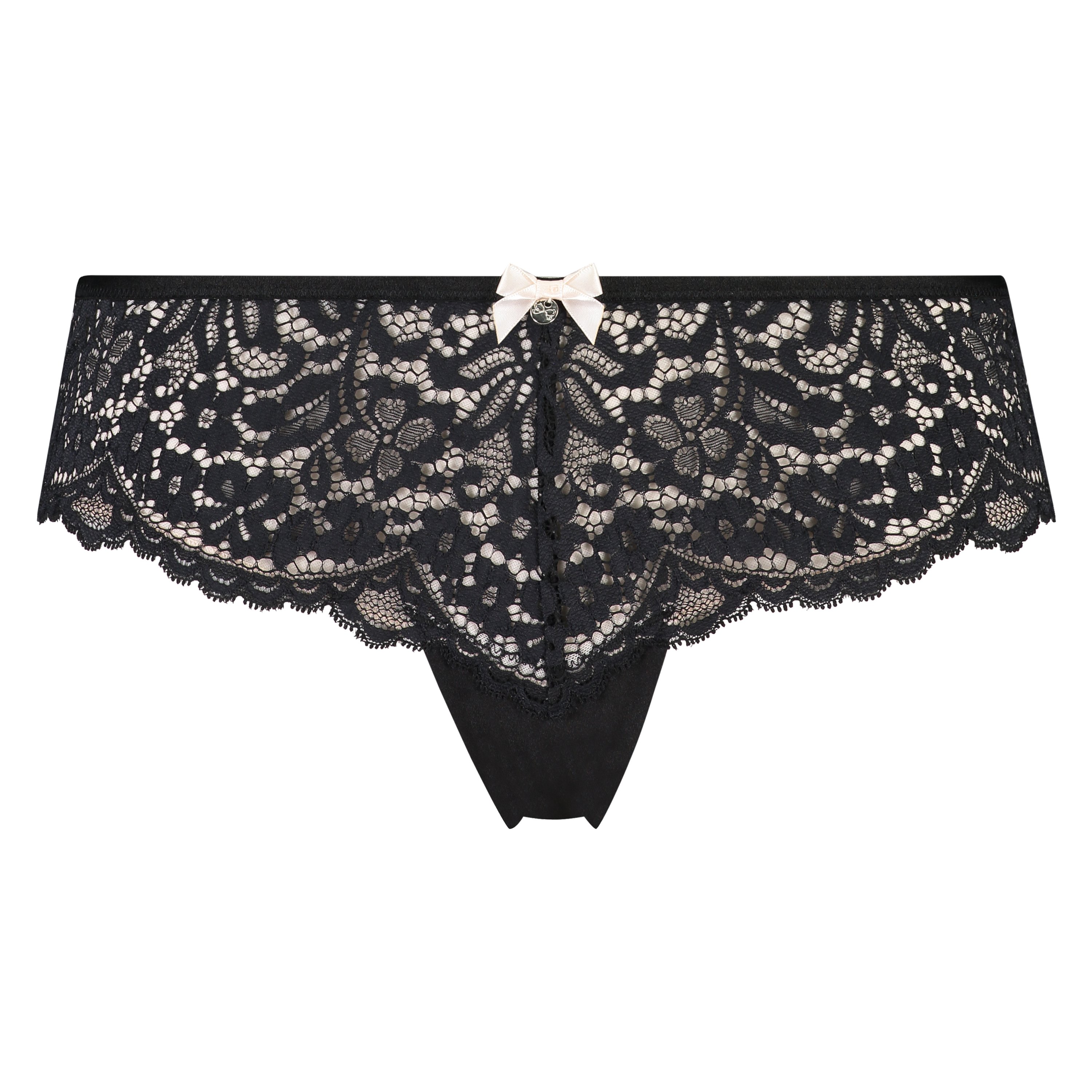 Slip br&eacute;silien Rose, Noir, main