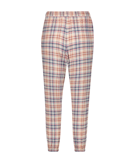Petite pantalon de pyjama en serg&eacute;, Beige