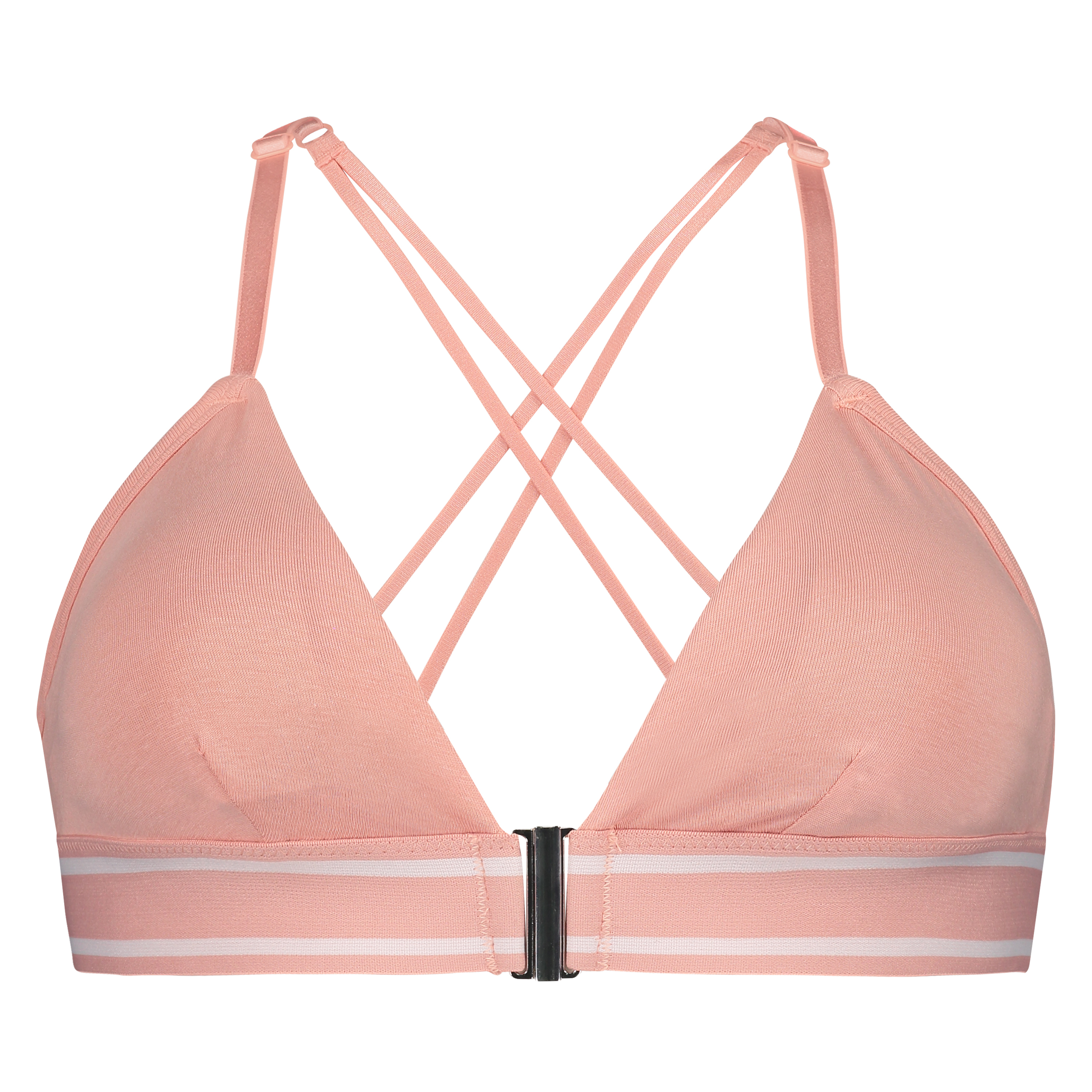 Geformter Triangel-Bralette Casey Baumwolle, Rose, main
